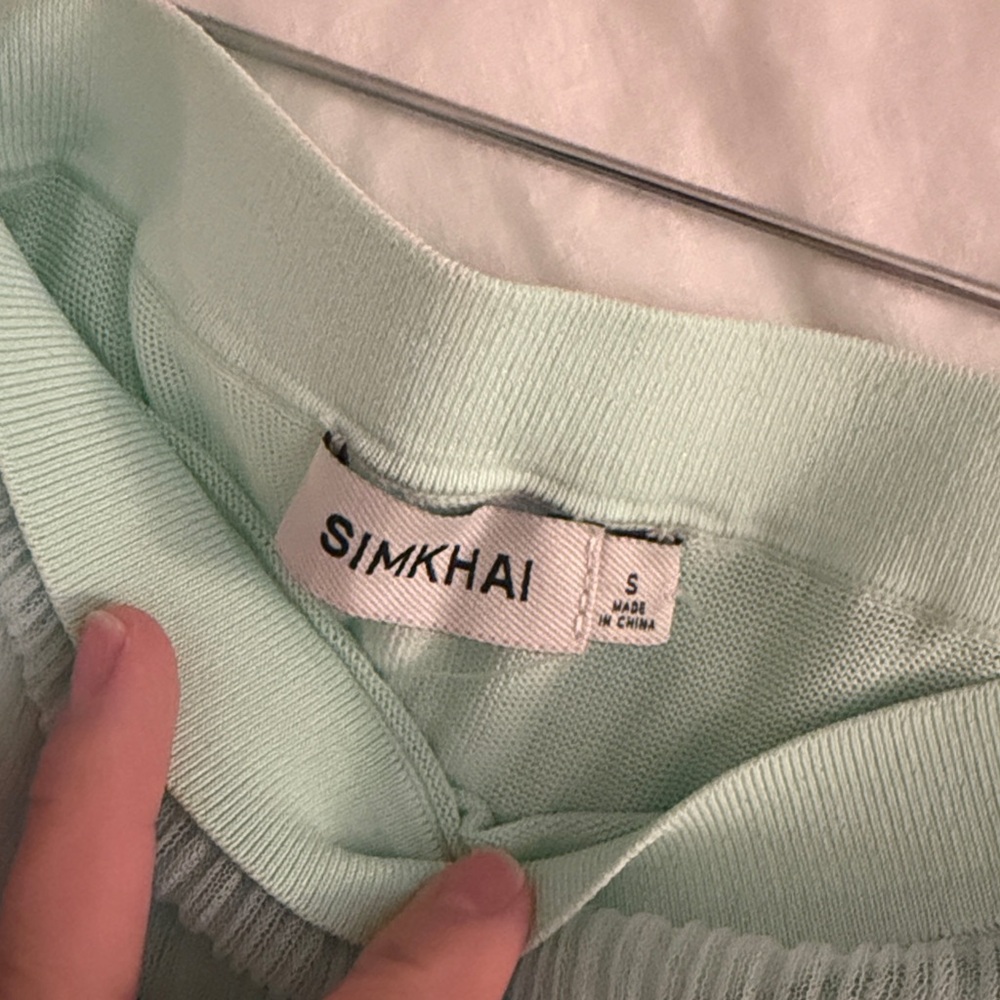 Jonathan Simkhai Light Green Sheer skirt set - worn once - Picture 5 of 5